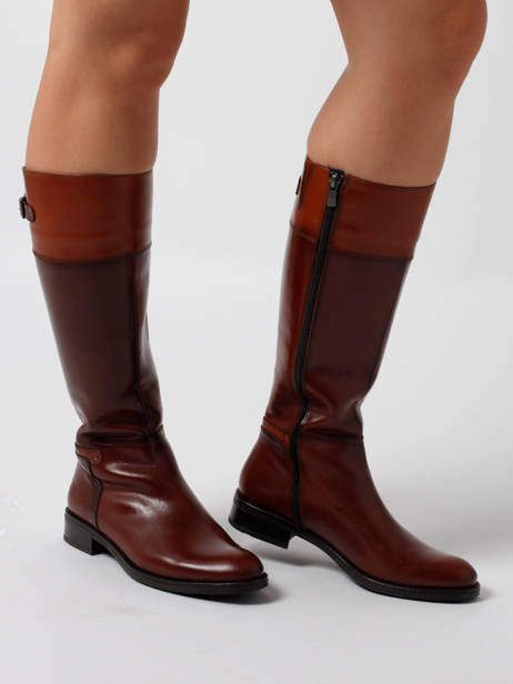 Boots Tierra In Leather Dorking Brown theme D7687 other view 2