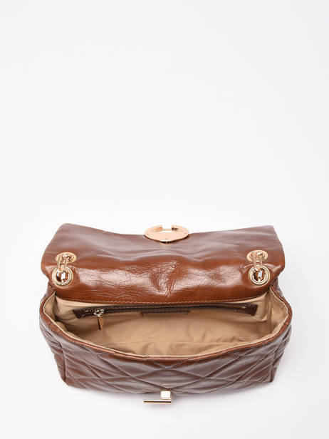 Large Quilted Leather Moon Shoulder Bag Vanessa bruno Brown moon 84V40329 other view 3