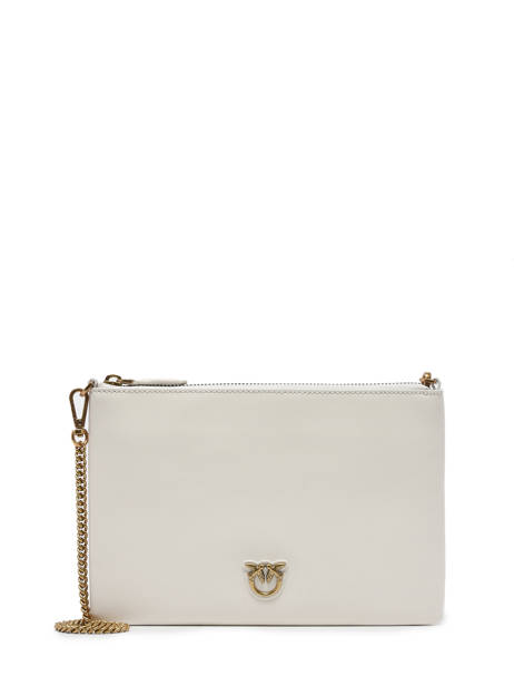 Sac Bandoulière Classic Love Flat Bag Cuir Pinko Blanc love bag icon A0F1