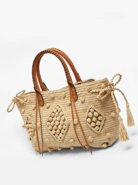 Sac PortÃ© Ã©paule Raphia Gerard darel Beige raphia E454 vue secondaire 2