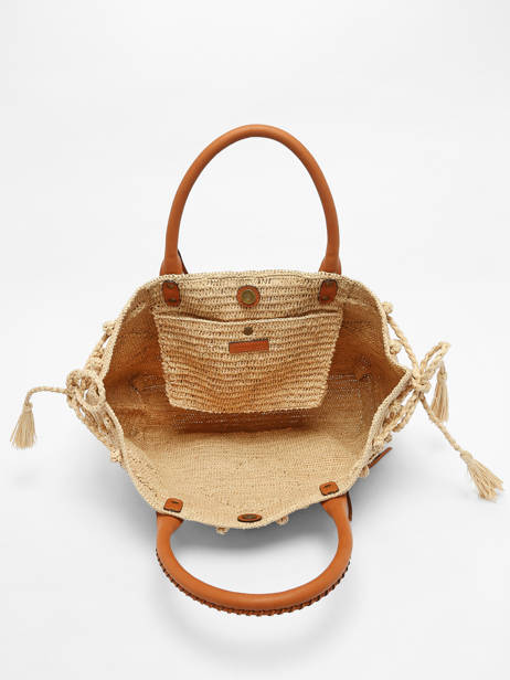 Sac PortÃ© Ã©paule Raphia Gerard darel Beige raphia E454 vue secondaire 3