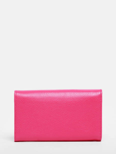 Leather Madras Wallet Purse Etrier Pink madras EMAD701 other view 2