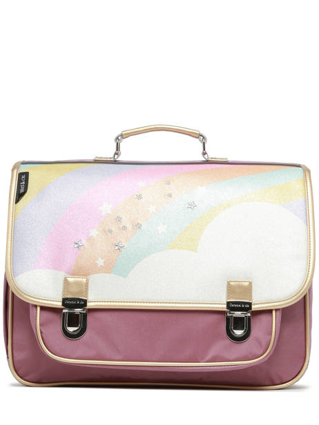 2-compartment Satchel Caramel et cie Pink boheme FI